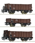 Roco 6600250 - H0 - 3-tlg. Set Offene Güterwagen, ÖBB, Ep. III-IV